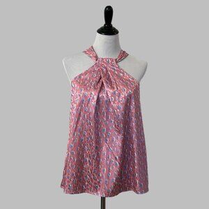 Boutique Top Women Size Small Medium Large Animal Print Pink Purple Silky NEW